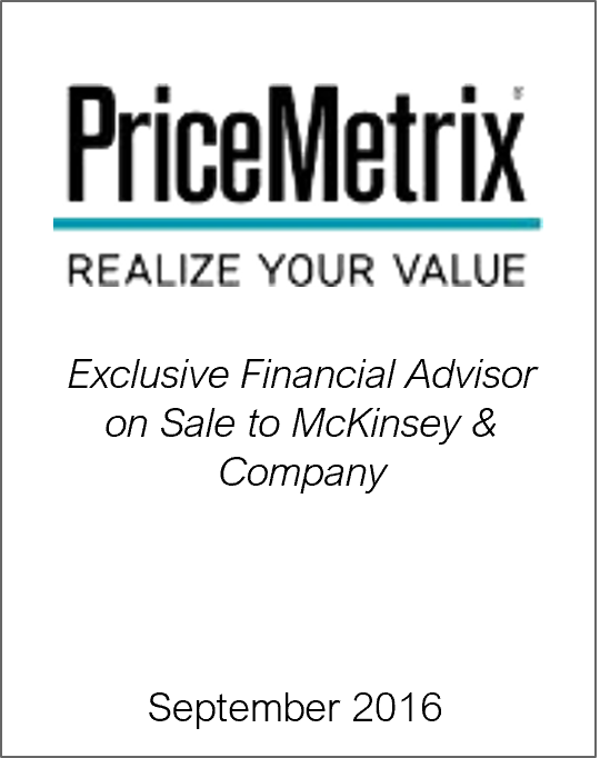 September 2016: Origin Merchant Partners Advises PriceMetrix Inc. on its Sale to McKinsey & Company